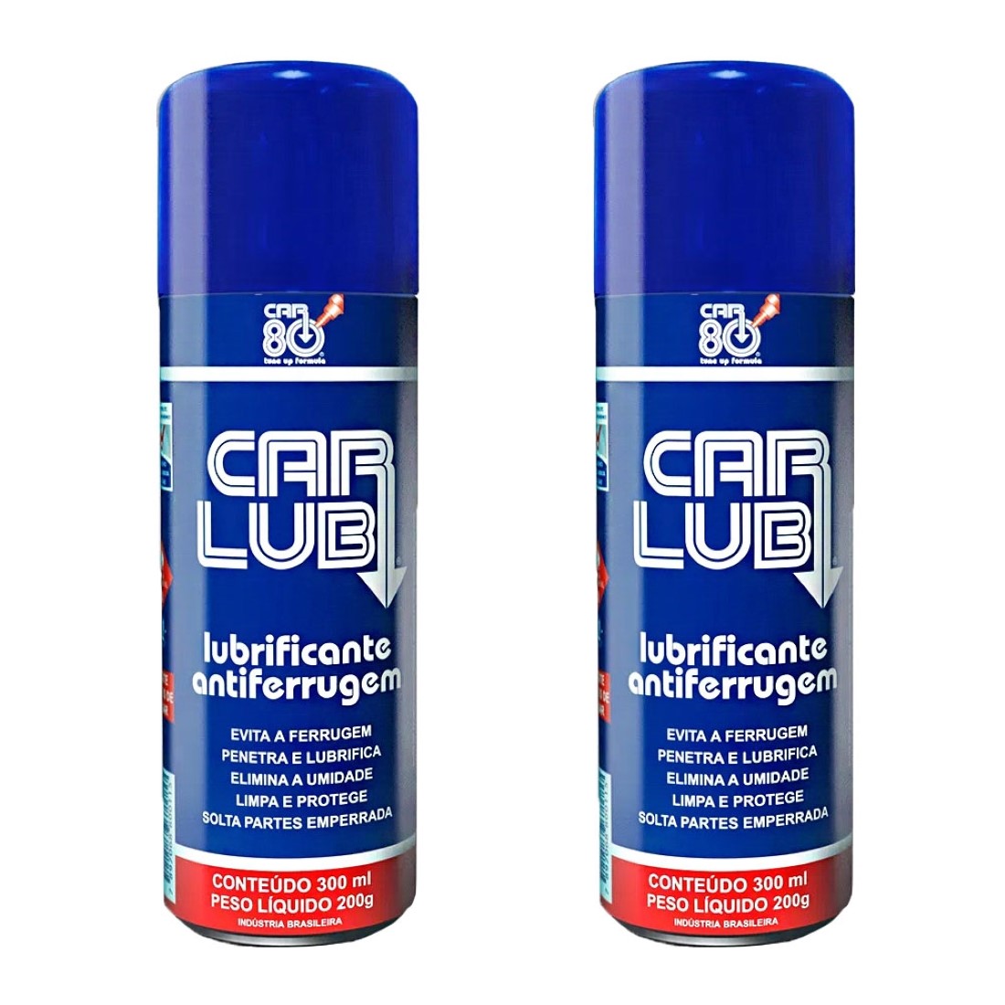 PAR LUBRIFICANTE ANTI FERRUGEM DESENGRIPANTE CAR LUB 300ML